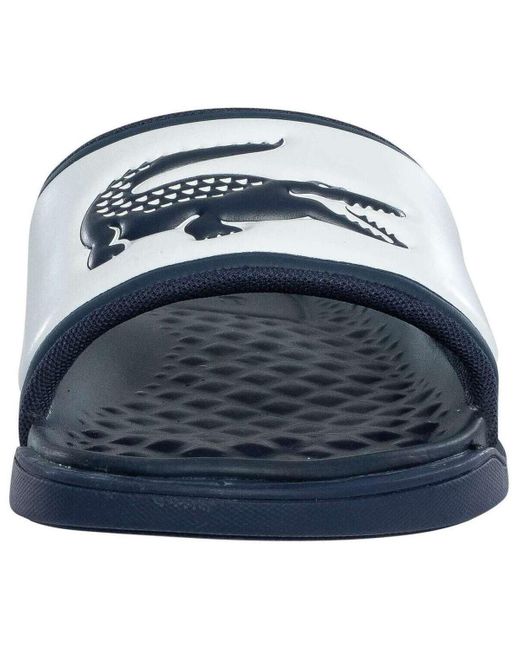 Claquettes Servir deux sliders CMA 1252 Lacoste pour homme en coloris Blue