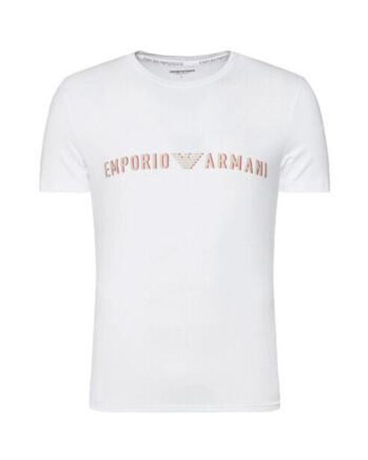 Debardeur Tee shirt home Emporio Armani blanc 111035 4R516 00016 - L EA7 pour homme en coloris White