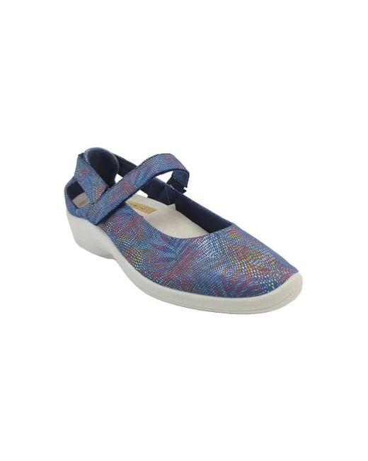 Ballerines BAILARINAS MINAVI LICRA ESTAMPADA BLEU Arcopedico en coloris Blue