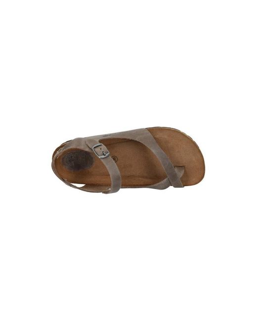 Sandales plates Interbios en coloris Brown