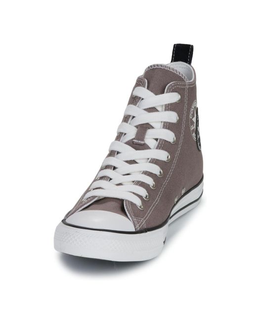 Converse Hoge Sneakers Chuck Taylor All Star Wide in het Gray voor heren