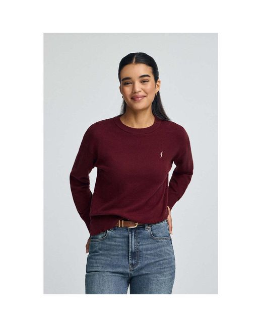 Pull RIGBY GO U WOOL W POLO CLUB en coloris Red