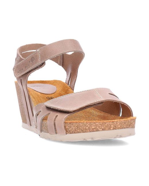 Sandales Compensées 5634 Beig Interbios en coloris Pink