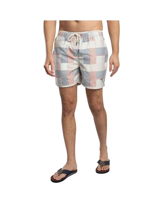 Barbour Zwembroek Patch Zwemshorts in het Blue voor heren
