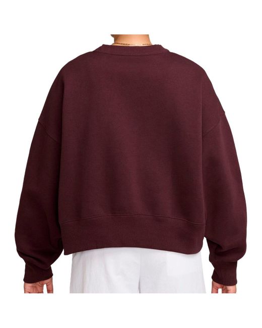 Sweat-shirt W NSW PHNX FLC OOS CREW Nike en coloris Red