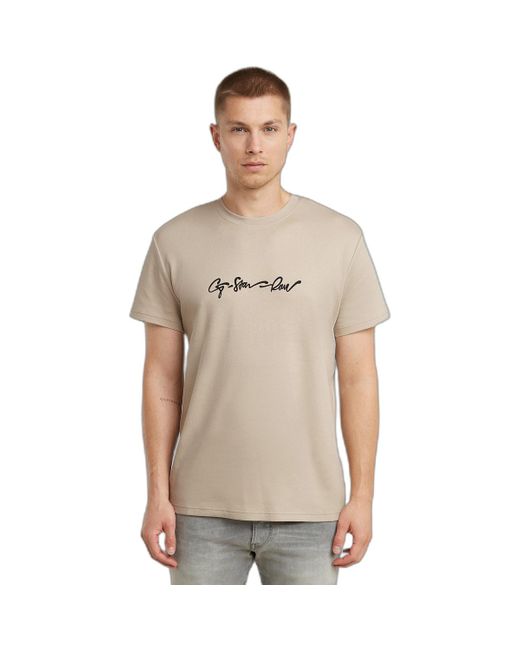 T-shirt T-shirt G-script G-Star en coloris Natural