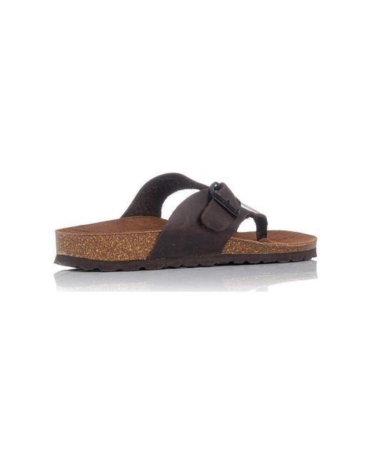 Sandales Plates Baskets 7119 Interbios en coloris Brown