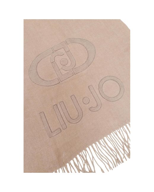 Echarpe STOLA OVAL MONOGRAM EMBOSSED 2F5023 T0300 Liu Jo en coloris Natural