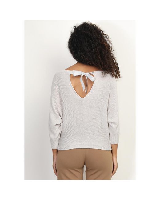 Pull Pulls pour - Gris clair La Modeuse en coloris White