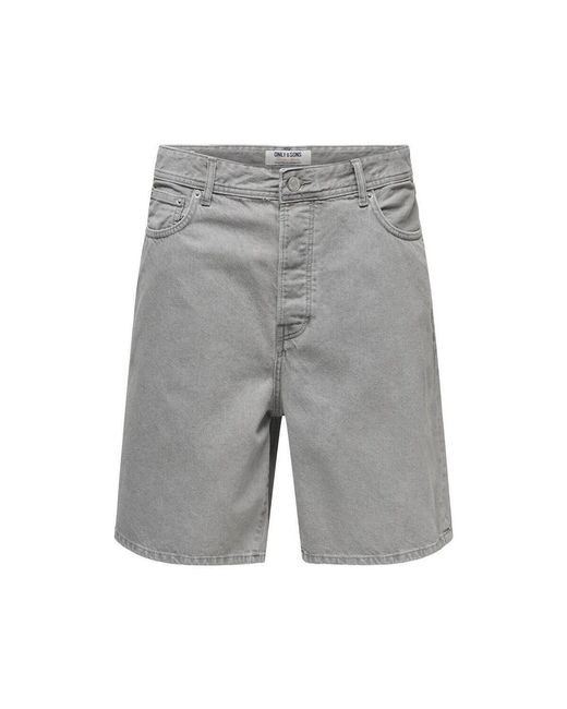 Short Onsfade Pim Only & Sons pour homme en coloris Gray
