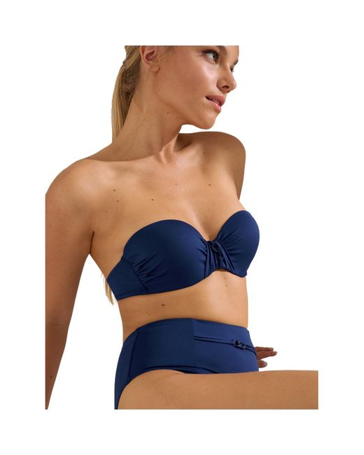 Maillots de bain Haut maillot de bain bandeau balconnet préformé Palma Lisca en coloris Blue