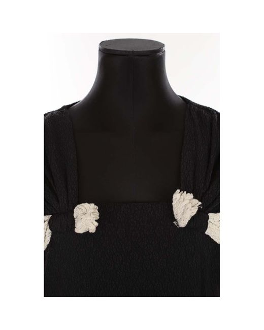 Robe courte Robe en soie Manoush en coloris Black