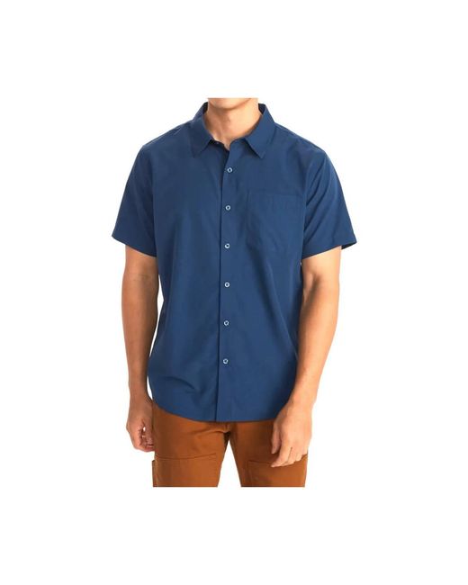 Chemise Aerobora SS Marmot pour homme en coloris Blue
