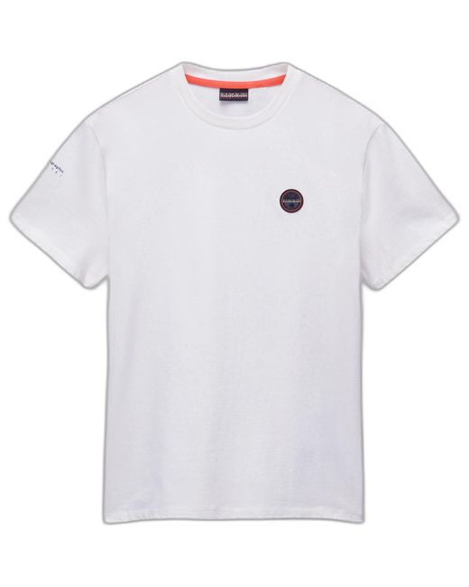 Napapijri T-Shirt Korte Mouw T-Shirt Badge in het White voor heren