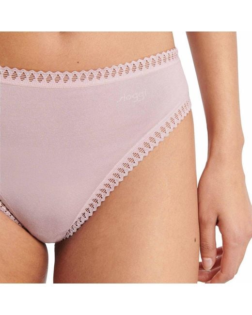 Culottes & slips Slip Paquet de 6 GO Crush High leg C6P Sloggi en coloris Black