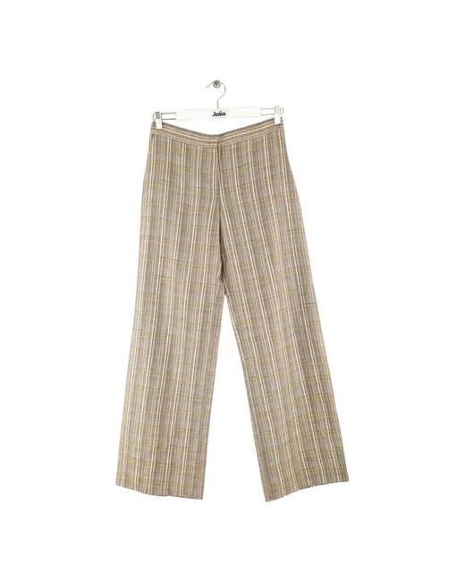 Pantalon Pantalon droit en coton gris KENZO en coloris Natural