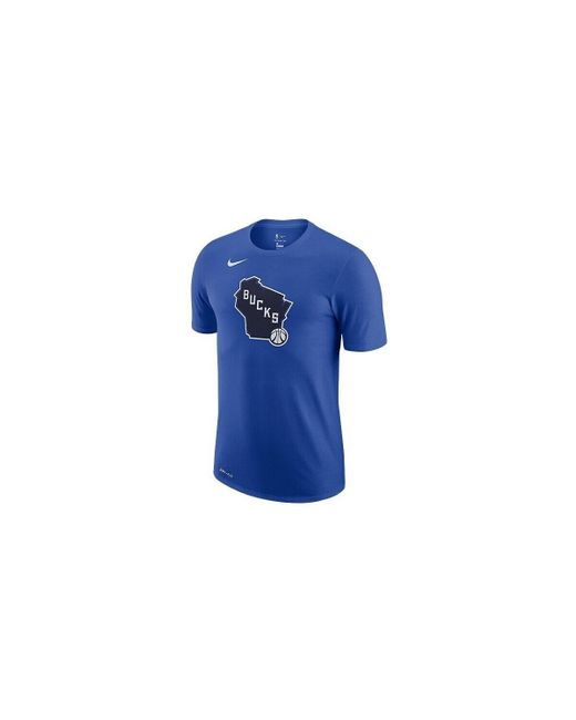 T-shirt Nba Milwaukee Bucks City Edition Logo Dri-fit Nike pour homme en coloris Blue