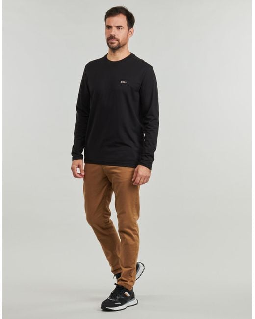 Boss T-Shirt Lange Mouw Tee Long in het Black voor heren