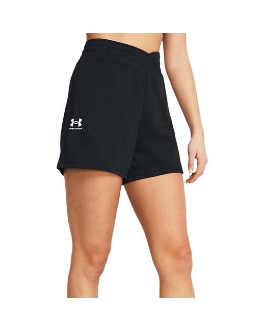Short Ua Rival Terry Short Under Armour en coloris Black