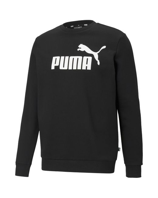 Sweat À Col Rond Essentials Big Logo PUMA pour homme en coloris Black