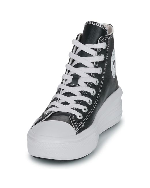 Converse Blue Turnschuhe Chuck Taylor All Star Move Platform Leather