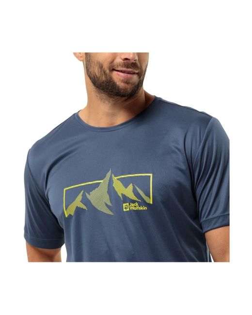 T-shirt 18071841292 Jack Wolfskin pour homme en coloris Blue