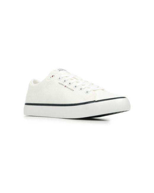 Tommy Hilfiger Lage Sneakers Hi Vulc Core Low Ii Mesh in het White voor heren