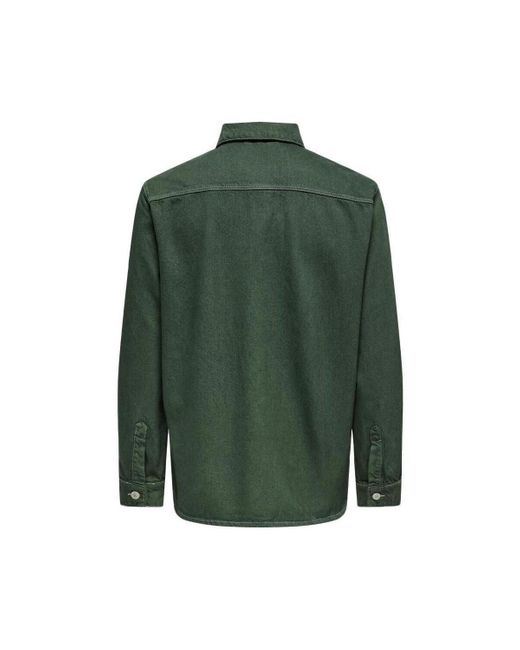 Chemise 22032418-DBD Only & Sons pour homme en coloris Green