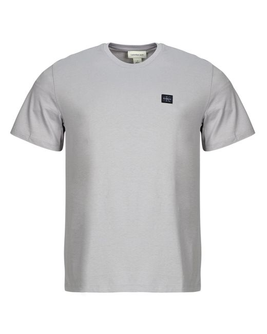 Calvin Klein T-Shirt Ss Badge 30S Jersey Classic Tee in Gray für Herren