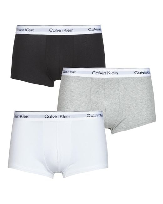 Boxer Low Rise Trunk 3Pk X3 di Calvin Klein in Multicolor da Uomo