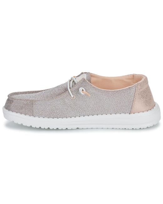 Slip ons Wendy Metallic Sparkle HeyDude en coloris Gray