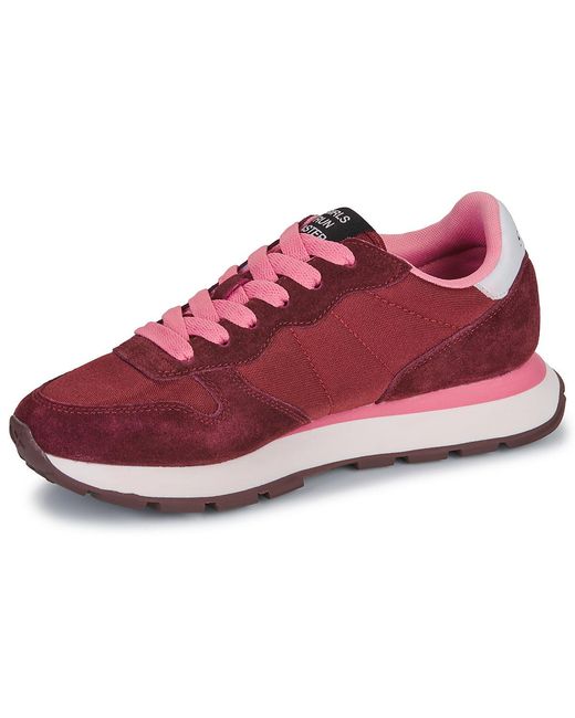 Baskets basses ALLY SOLID Sun 68 en coloris Red