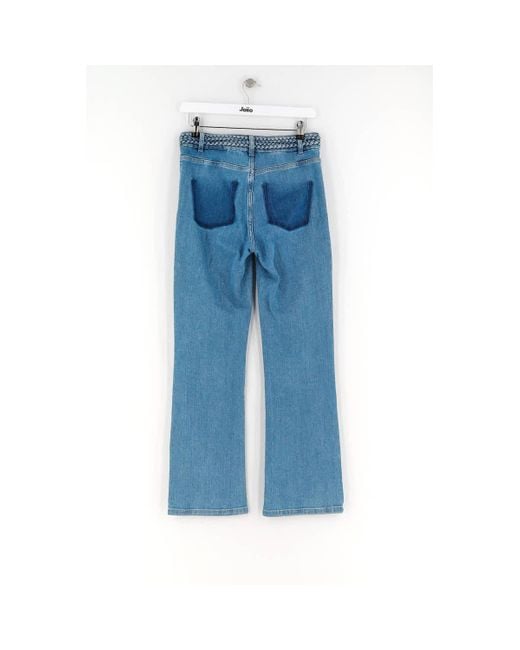 Jeans Jean droit en coton bleu Maje en coloris Blue