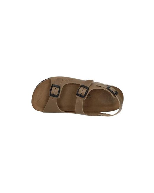 Sandales plates Interbios en coloris Brown