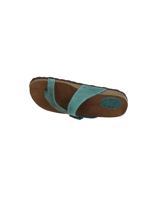Sandales Plates Interbios en coloris Green