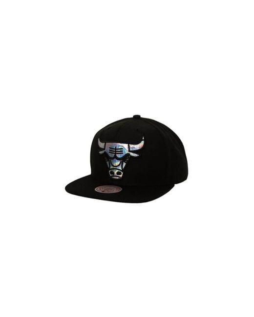 Casquette Nba Iridescent XL Logo Chicago Bulls Mitchell & Ness en coloris Black