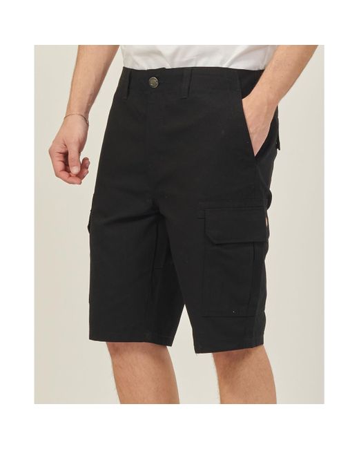 Short Short cargo en coton Dickies pour homme en coloris Black