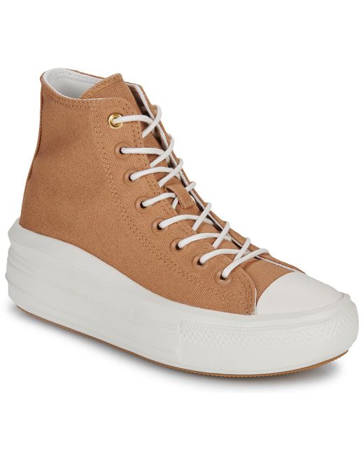 Baskets montantes CHUCK TAYLOR ALL STAR MOVE PLATFORM Converse en coloris Gray
