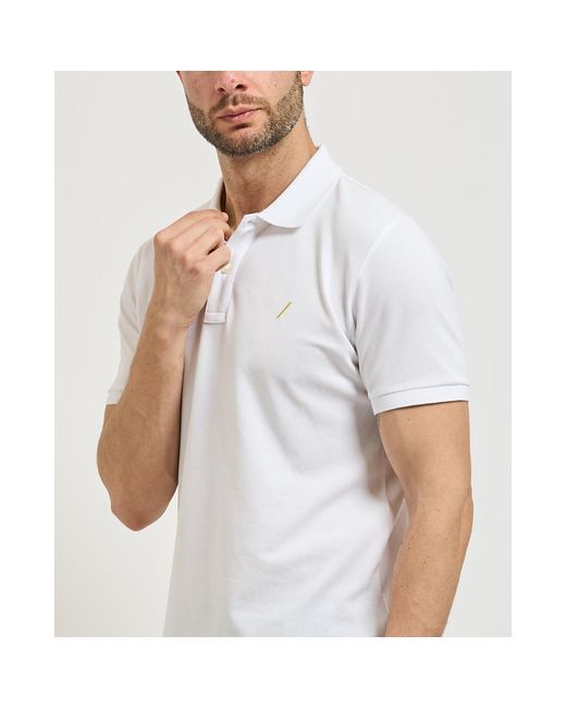 Polo Polo Homme Settemezzo Avec Détails Fluo SETTE/MEZZO pour homme en coloris White