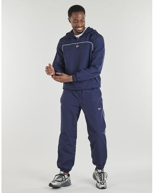 Reebok Trainingsjack Overhead Windcheater in het Blue voor heren