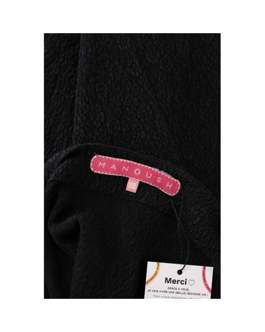 Robe courte Robe en soie Manoush en coloris Black