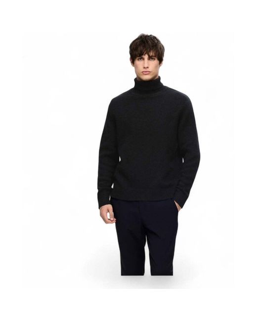 Pull 14797350732150 SELECTED pour homme en coloris Black