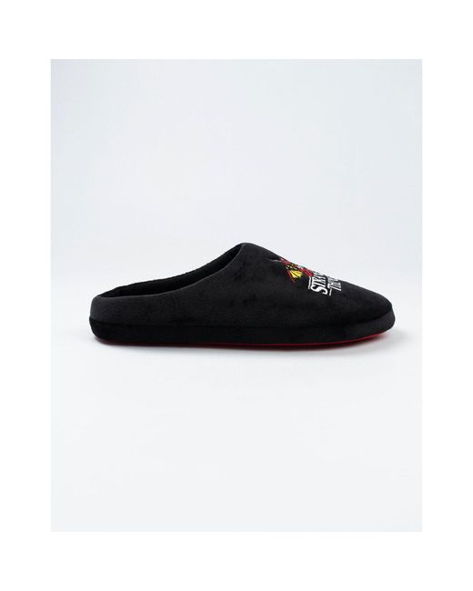 Chaussons Logo Chaussons mules Stranger Things pour homme en coloris Black