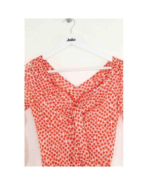 Blouses Blouse en soie orange Diane von Furstenberg en coloris Red