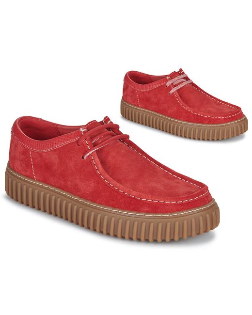 Scarpe Torhill Lo di Clarks in Red da Uomo