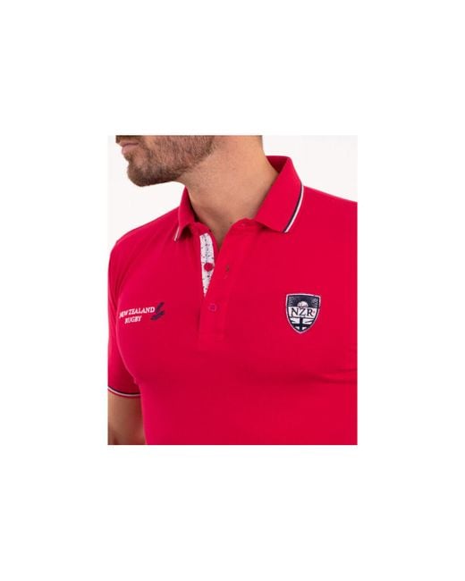 T-shirt Maillot manches courtes avec broderies à la poitrine Camberabero pour homme en coloris Red