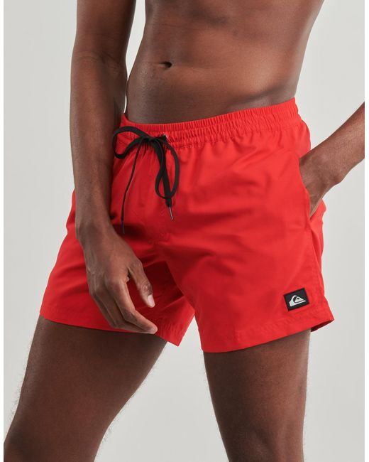 Quiksilver Zwembroek Everyday Solid Volley 15 in het Red voor heren