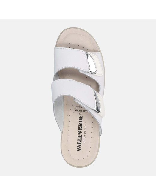 Mules CIABATTE Valleverde en coloris White