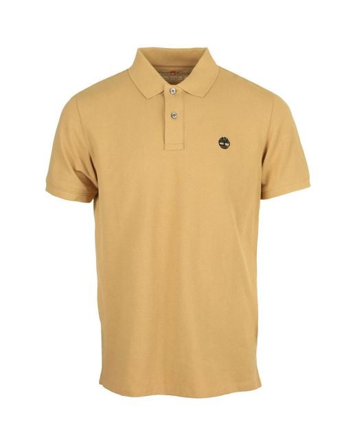 T-shirt Pique Short Sleeve Polo Timberland pour homme en coloris Natural