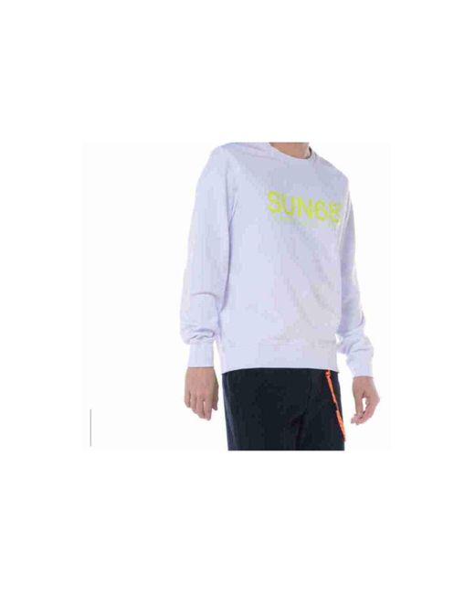 Sun 68 T-Shirt Lange Mouw in het Blue voor heren